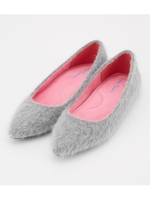 シャギー フラット パンプス/GRY