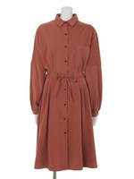 シャツフレアドレス/Orange