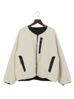 ショートリバーシブルボアJK/ダークホワイト