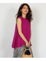 シルケット天竺ノースリーブプルオーバー/パープル(083)