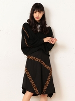 ジャージーハンカチヘムスカート/ブラック