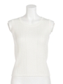 スカラップパターンKnit TOP/WHT