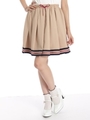 スコート風プリーツスカート/ベージュ