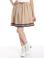 スコート風プリーツスカート/ベージュ