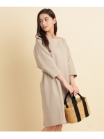 ストレッチポンチワンピース/ベージュ(052)