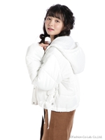 スピンドル中綿フーディー/ホワイト