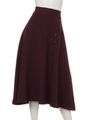ダブルパスタ釦付フレアスカート/パープル
