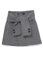 チェックテーラードスカート/ブラック