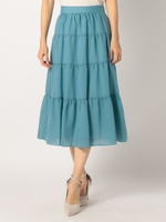 ティアードミディスカート/緑系