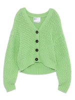 デザインボタンカーディガン/GRN