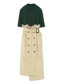 トレンチスカートコンビワンピース/GRN