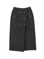 トレンチ風タイトスカート/ブラック