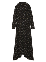 ドットシャツランダムヘムワンピース/YEL