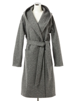 ニードルジャージーフーディーコート/グレー