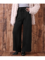 ニットワイドパンツ/ブラック(027)