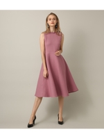 ネックフリルladyニットOP/PNK