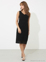 ノースリVNクロシェKnit OP/BLK