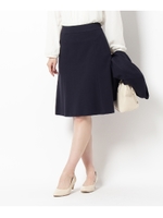 ハイウエスト台形ミディスカート/ブルー系(094)