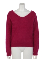 バックチェーンアンゴラニット/ラズベリー