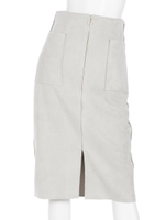 フェイクスエード両ポケタイトスカート/グレージュ