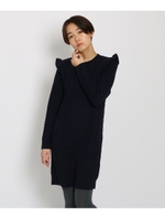 フリルアランニットワンピース/ダークネイビー(094)