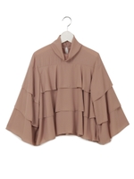 フリルフレアーブラウス/P.BEIGE