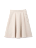 フルッフィーブークレーフレアースカート/ミルクティベージュ(040)