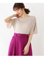 フレアスリーブニットプルオーバー/ベージュ(052)