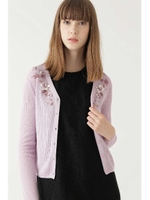 プリシアリブカーディガン/LILAC(080)