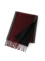 ヘリンボン シルクカシミヤマフラー[ メンズ マフラー 起毛 ]/レッド(562)