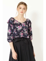 ベティフラワープリントブラウス/MIDNIGHT(120)