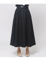ベルト付ボリュームスカート/ブラック(027)