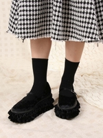 ベロアフリルシューズ/BLK