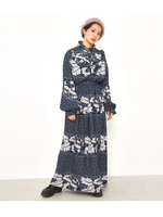 ペイズリー パターン マキシスカート/柄NVY5