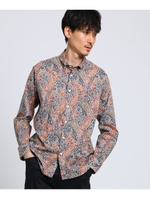 ペイズリープリントシャツ Fabric by LIBERTY FABLIC[ メンズ シャツ リバティ ]/ダークオレンジ(168)