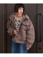 ボアジャケットコート/ライトグレー(007)