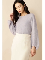 ボリュームスリーブニット/グレーサックス(110)