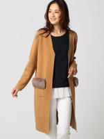 ポケットファーロングカーデ/キャメル