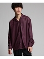 マイクロスパン オープンカラーシャツ/ボルドー(064)