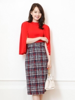 マリンツイードタイトスカート/ネイビー