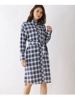 マルチWAY綿麻シャツワンピース/ネイビー(193)