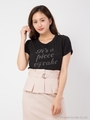 メッセージTシャツ/ブラック