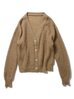 モヘア混Vネックカーディガン/ベージュ