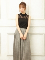 ヨークレースノースリHNトップス/クロ