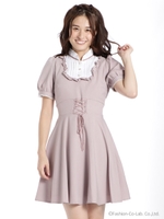 ヨーク切替ワンピース/ピンク