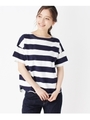 ラガーボーダーTシャツ/ネイビー(393)