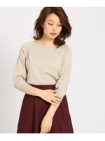 ラグランボートネックニット/ライトベージュ(051)