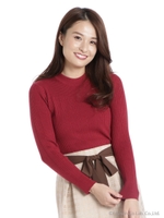 ランダムケーブルニットプルオーバー/ピンク