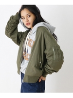 リバーシブルMA-1ジャケット/カーキ(027)