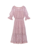 レースティアードワンピース/ラベンダー